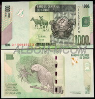 Конго 1000 франков 2022 г. Пресс. UNC